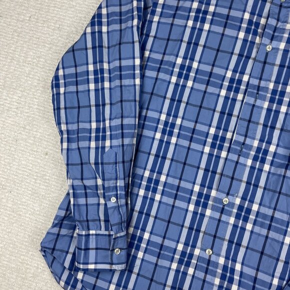 Paul & Shark Shirt Mens 41 Light Blue Plaid Cotton Long Sleeve Button-Down Italy - Picture 5 of 16